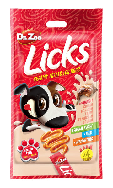 Drzoo Licks Snack Conejo para Perros 12x4x15g