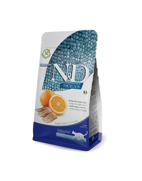 Farmina N&amp;D Ocean Herring and Orange Adult Cat Food 2kg