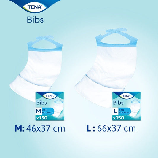 TENA Bibs Babero Adulto Desechable Talla L 150uds