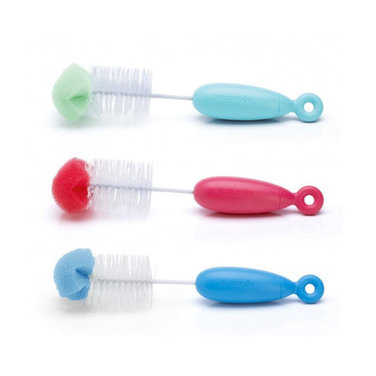 SUAVINEX Cepillo Limpiabiberón Duo color Azul 1ud