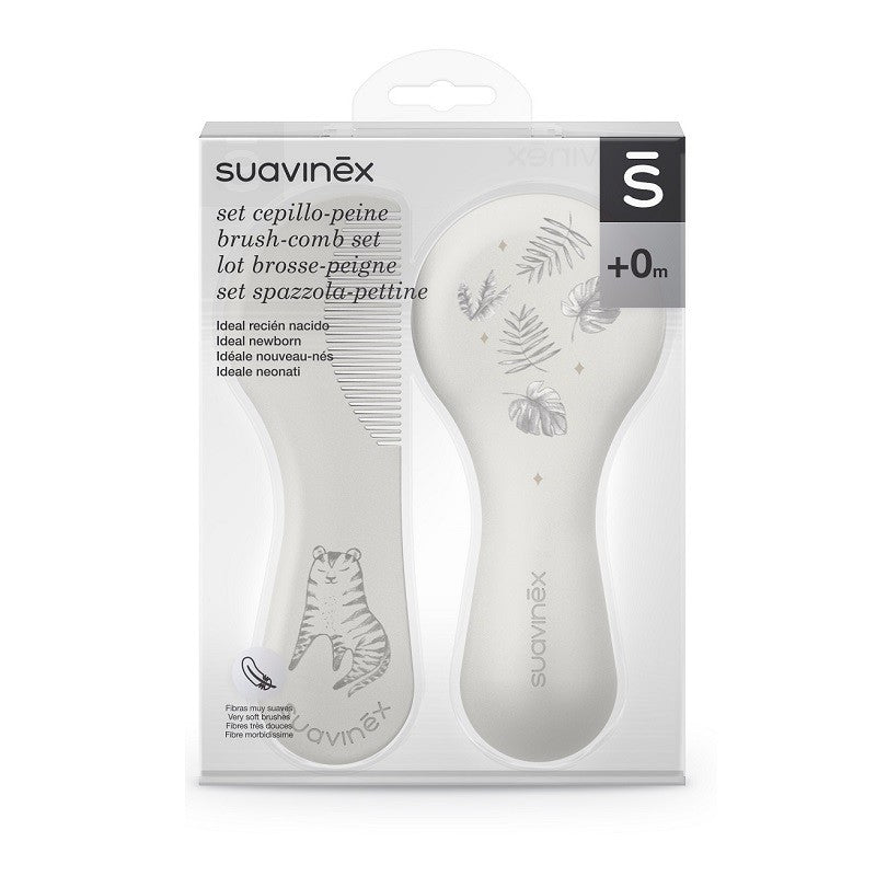 SUAVINEX Set Cepillo y Peine Recién Nacido Blanco 0+m