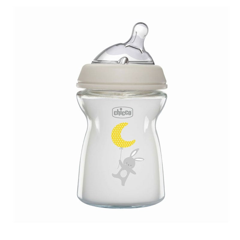 CHICCO Biberón Natural Feeling de Vidrio Flujo normal 250ML 0m+