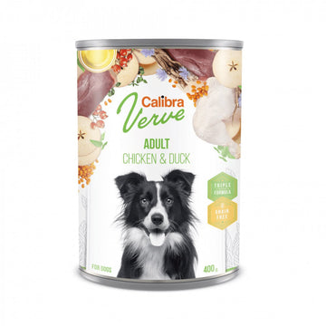 Calibra Dog Gf Verve Adult Chicken and Duck Wet Canned Food 6 cans of 400g