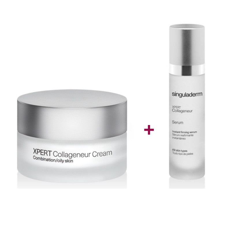 Primaderm Xpert Collageneur Cream + Serum Routine for Combination and Oily Skin