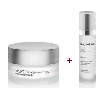 Primaderm Xpert Collageneur Cream + Serum Routine for Combination and Oily Skin