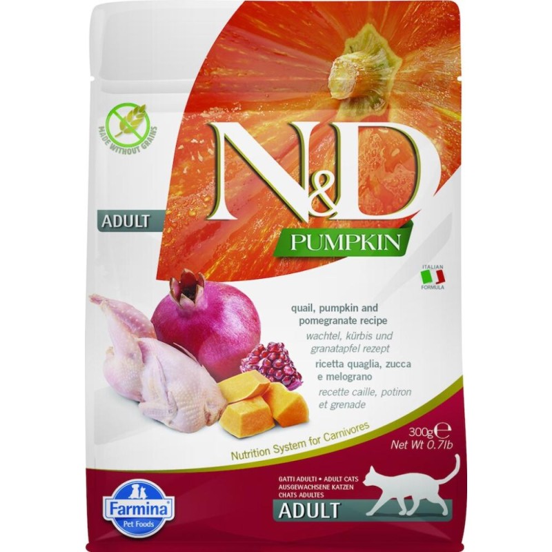 Farmina N&D Pumpkin Adulto Comida Seca para Gatos 300g