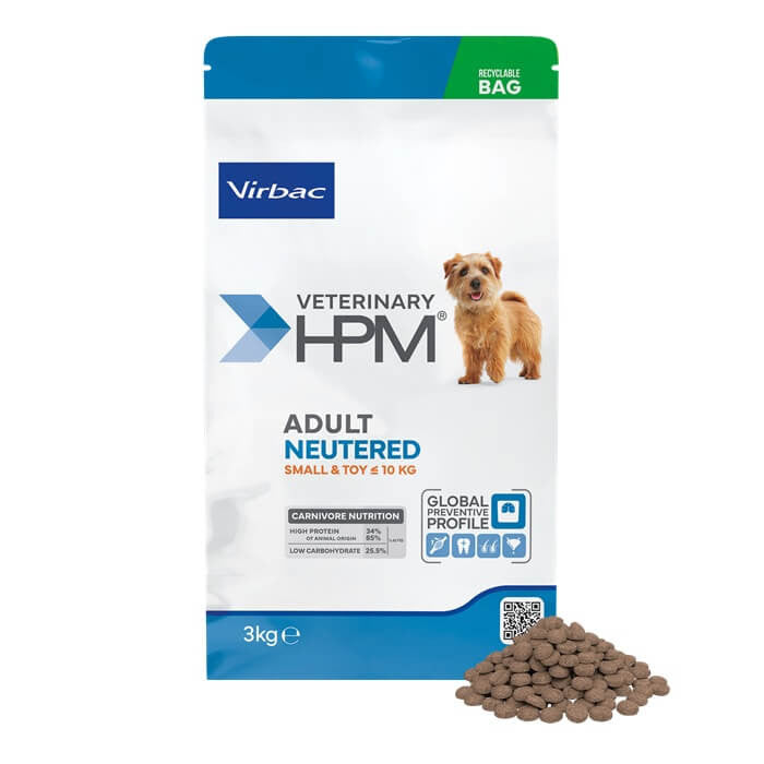 Virbac HPM Perro Adulto Neutrado Pequeño & Toy Alimento Seco 3kg