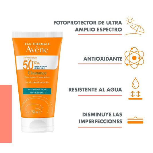 AVÈNE Cleanance Protector Solar Facial SPF50+ 50ml
