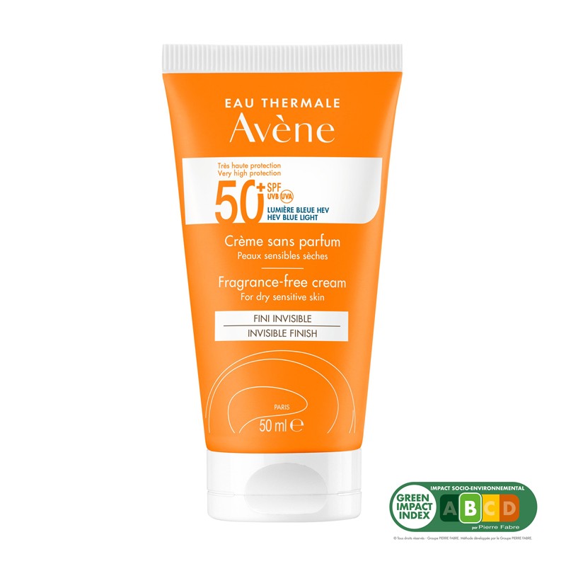 AVENE Crema Solar SPF50+ Sin Perfume 50 ml