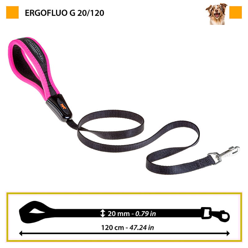 Ferplast Ergofluo G20 Correa para perros Rosa 111g