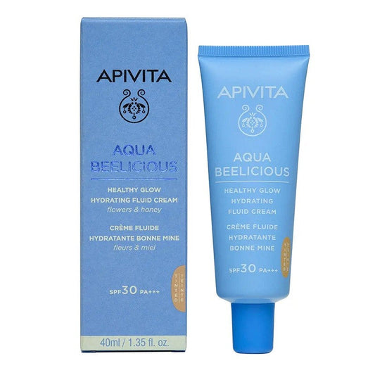 APIVITA Aqua Beelicious Moisturizing Illuminating Fluid Cream SPF30 with Color 30ml