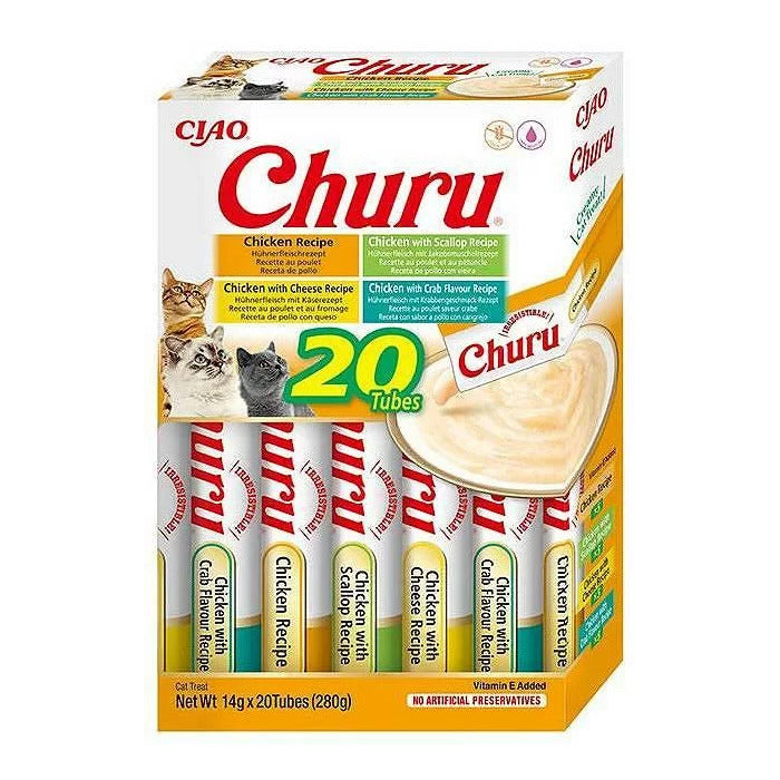 Churu Variedades de Pollo Snack para Gatos 20 x 14g