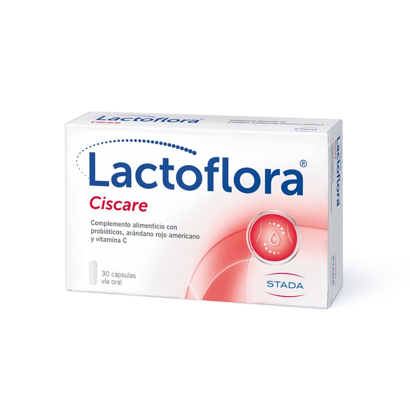 LACTOFLORA Ciscare Probiótico Arándano Rojo Bienestar Urinario 30 cápsulas