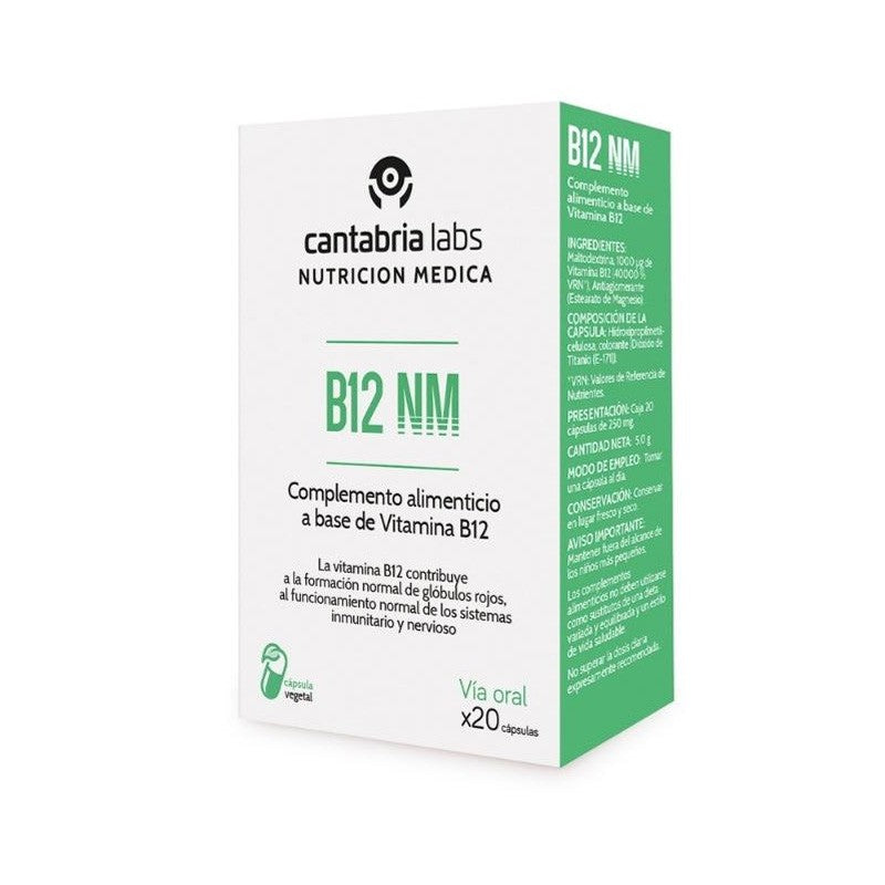 B12 NM Complemento Alimenticio Cantabria Labs Nutrición Médica 20 cápsulas