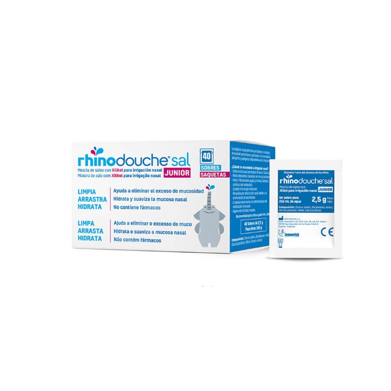 Rhinodouche Sal Limpieza Nasal Junior 40 sobres