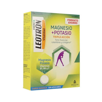 LEOTRON Magnesio+Potasio Triple Acción 54 Comprimidos Efervescentes