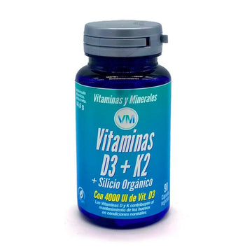 Vitaminas y Minerales  Vitamina D3+K2 90 Cápsulas Vegetal