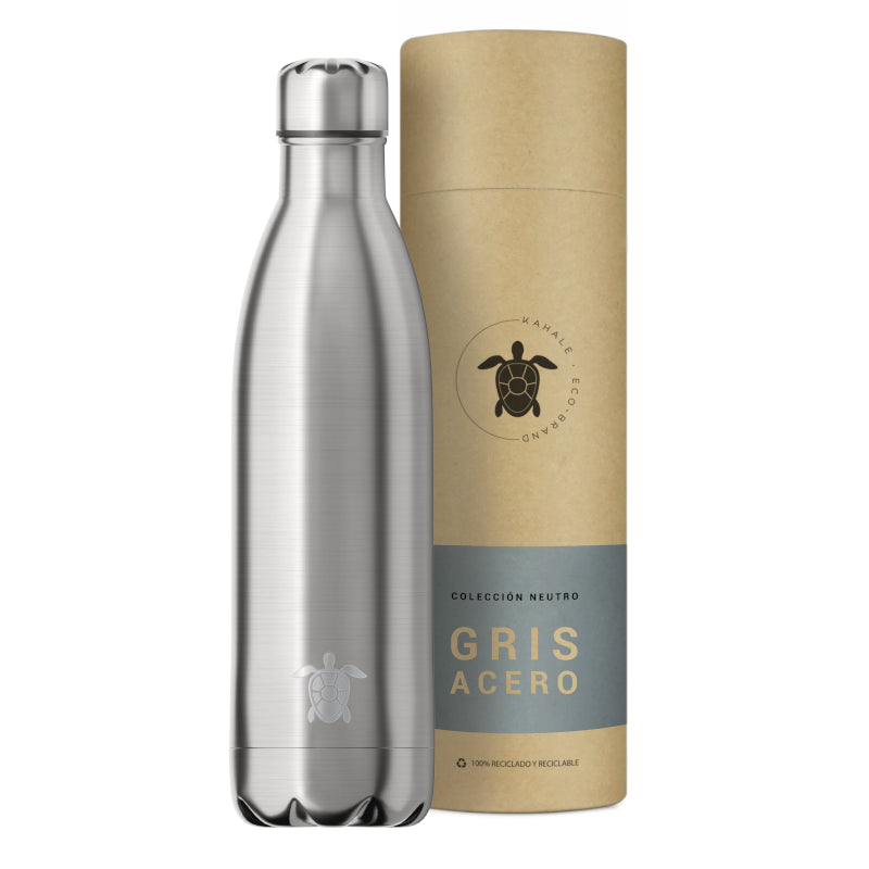 Kahale Botella Térmica de Acero Inoxidable Gris Acero 1 Litro