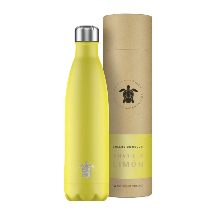 Kahale Botella Térmica Acero Inoxidable Amarillo Limón 750ml