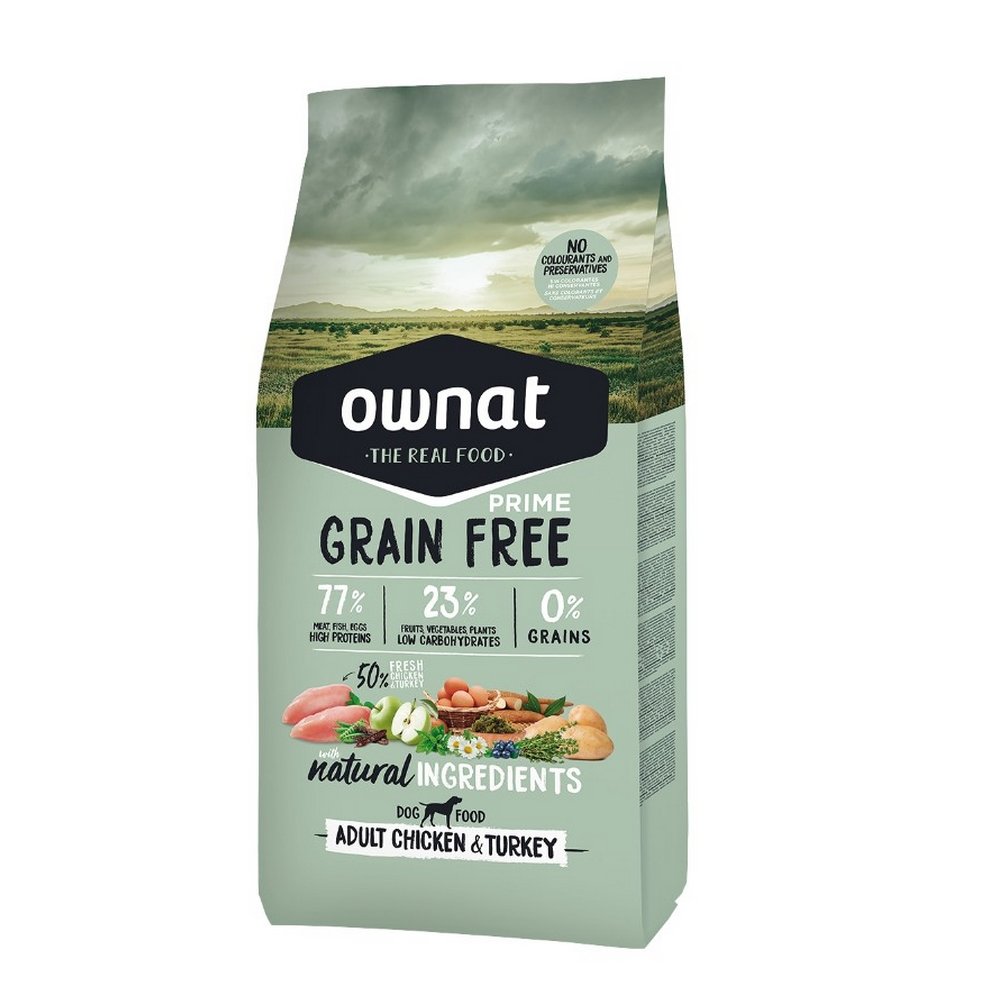 Ownat Grain Free Canine Prime Adult Chicken Turkey Feed 3Kg