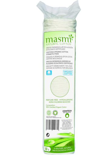 Masmi Discos Desmaquillar Masmi Natural Cotton 80 unidades