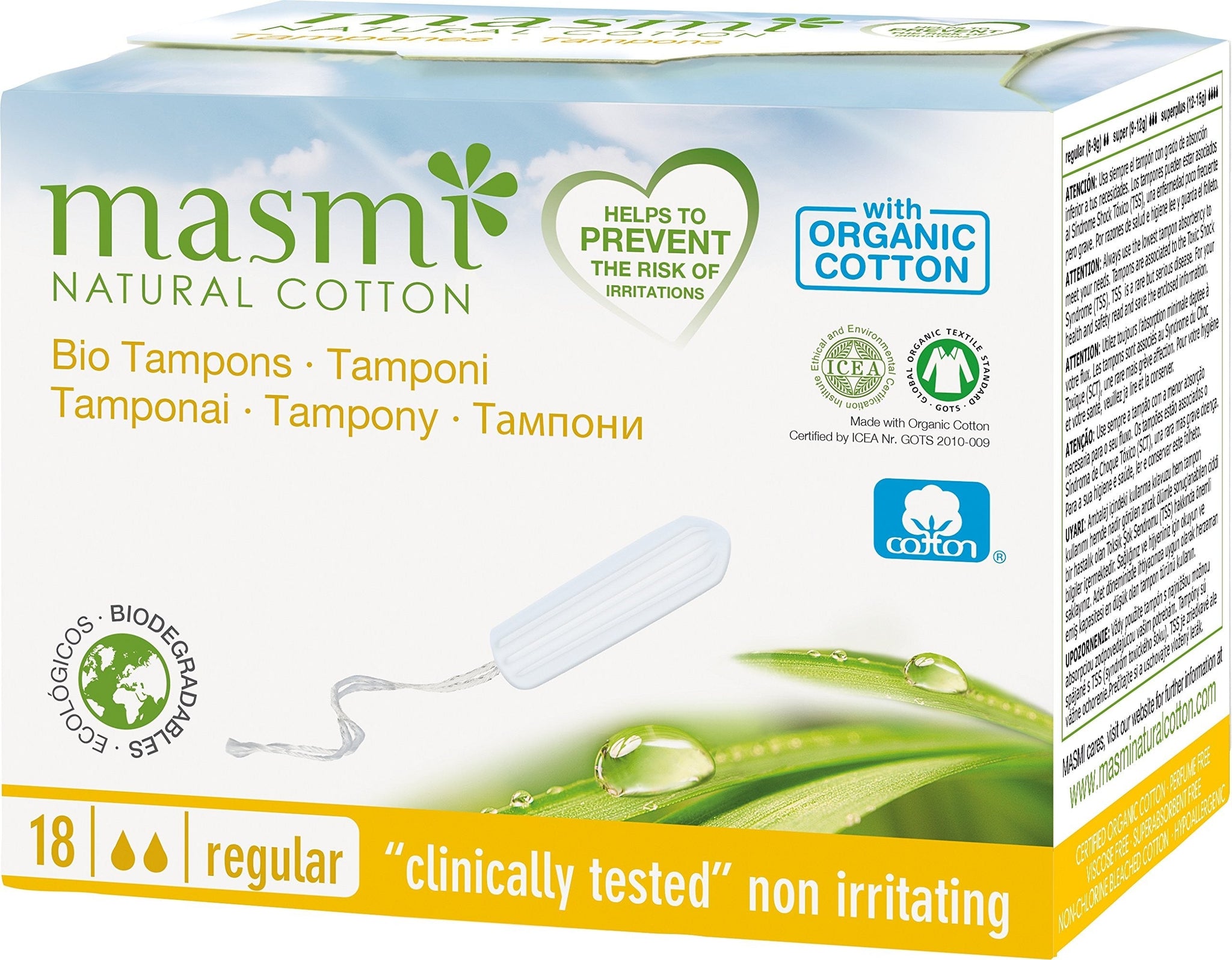 Masmi Tampones Digital Masmi Natural Cotton Regular 22 unidades