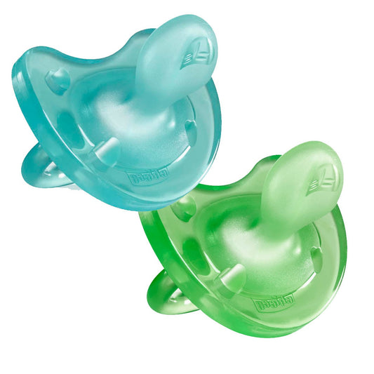 CHICCO 2xChupete Physio Soft Silicon Azul 6-16m (Todogoma)