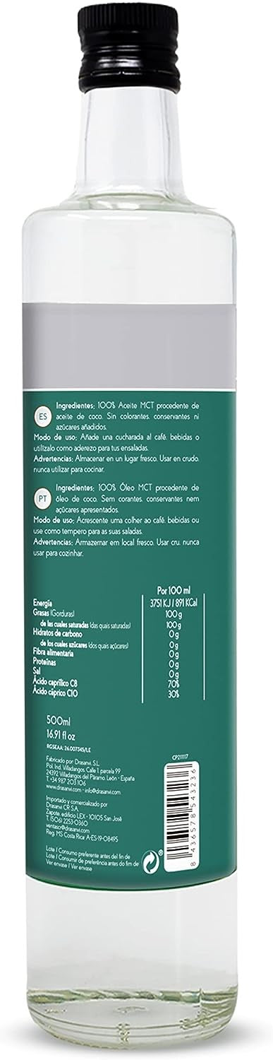 Drasanvi Aceite MCT Coco 500 ml