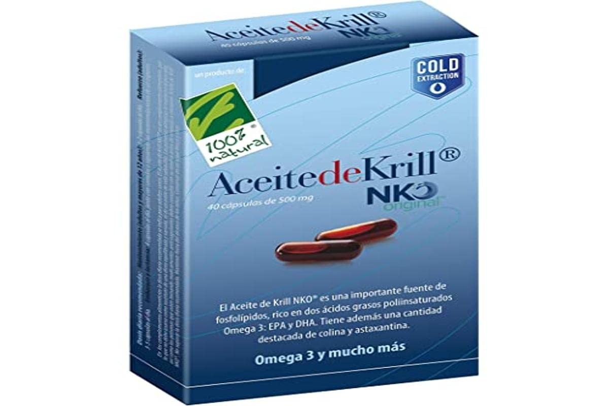 100% Natural Aceite De Krill Nko 40 Cápsulas de 500 mg