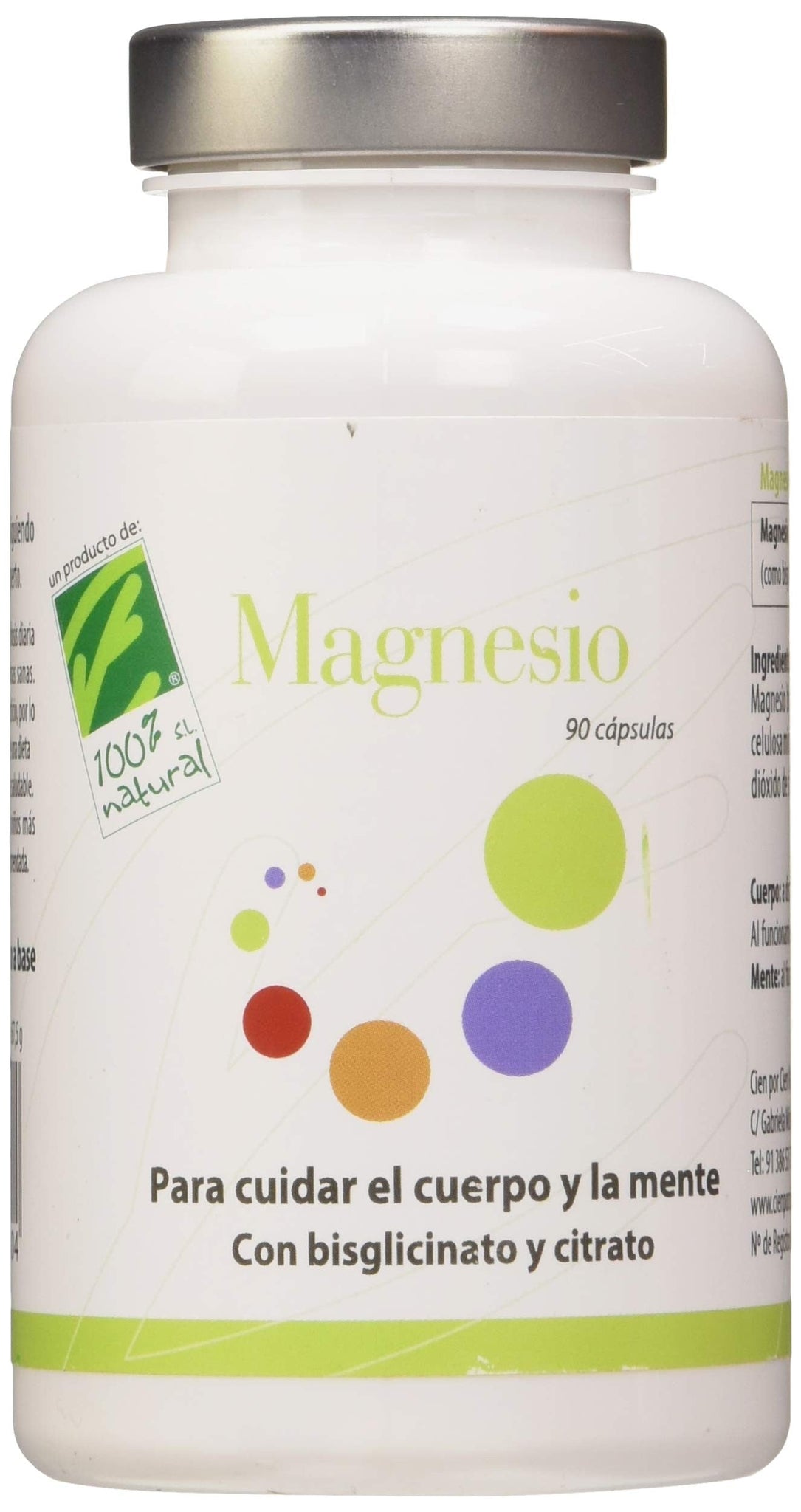 100% Natural Magnesio 90 Cápsulas