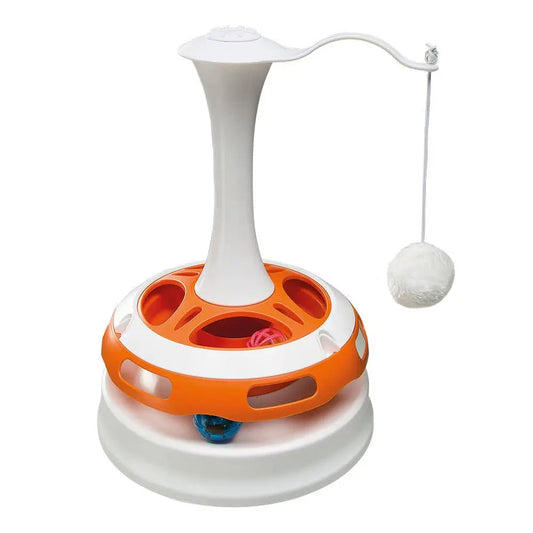 Ferplast Tornado Carrusel Juguete para Gatos Blanco y Naranja 1 ud