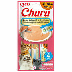Churu Receta de Salmón Con Vieira Snack Húmedo 12 uds.