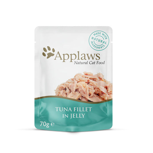 Applaws Filete de Atún en Gelatina Alimento Húmedo 16 sobres 70g