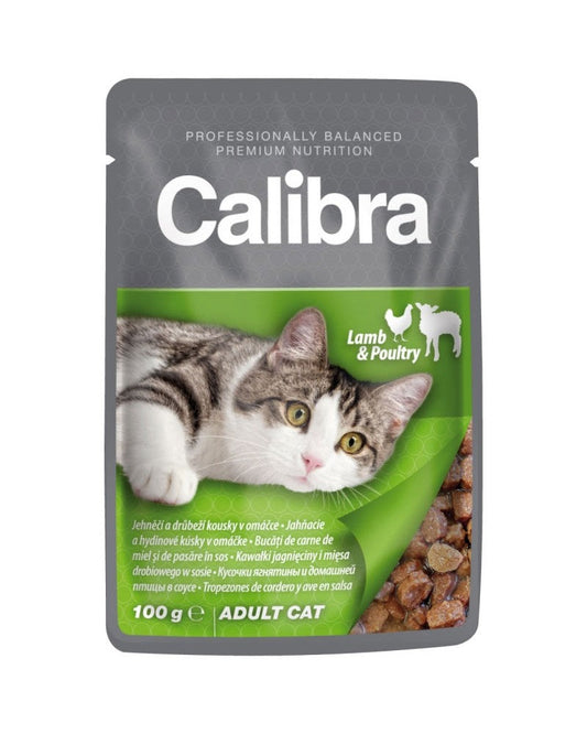 Calibra Cat Pouch Adult Lamb Chicken Wet Food 2.4Kg