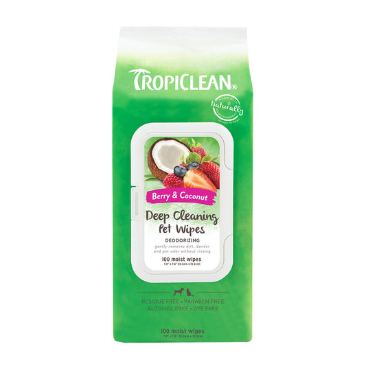 Tropiclean Toallitas Limpieza Profunda Frutos Rojos 100 ud