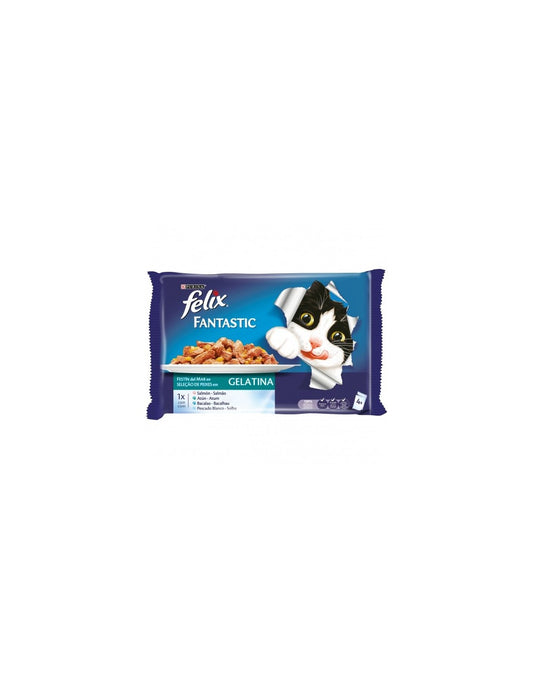 Purina Felix Feline Fantastic Festin Del Mar Comida Húmeda 12 sobres de 85g