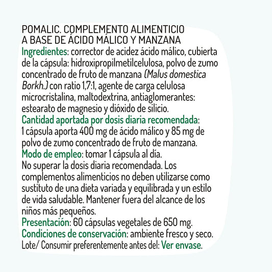 Granero Suplementos Pomalic Plus Ácido Málico 60 VCápsulas