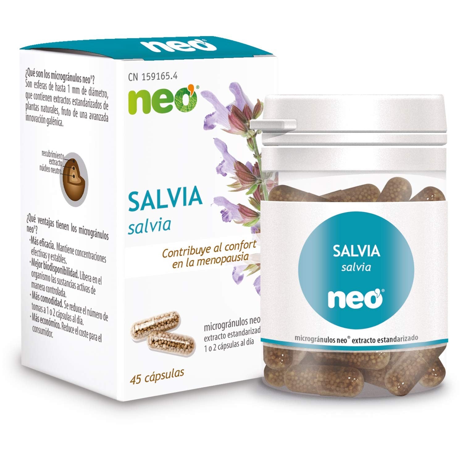 Neo Fitogránulos Salvia 45 Cápsulas