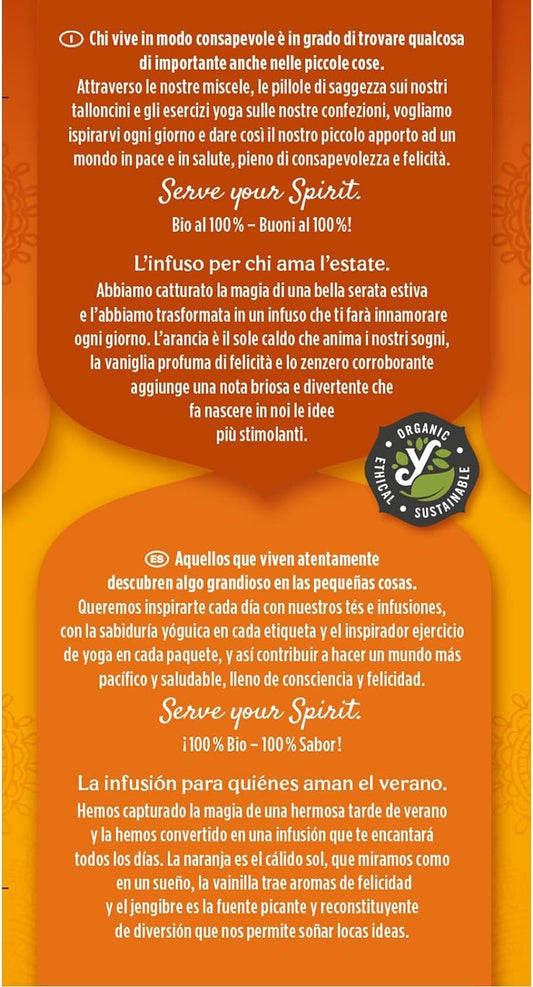 Yogi Tea Jengibre Vainilla y Naranja 17 Bolsitas