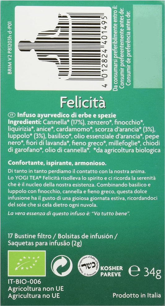 Yogi Tea Felicidad 17 Bolsitas