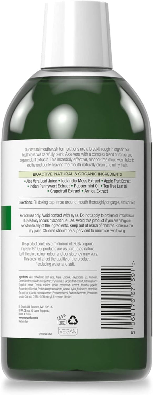 Dr. Organic Enjuague Bucal de Aloe Vera 500 ml