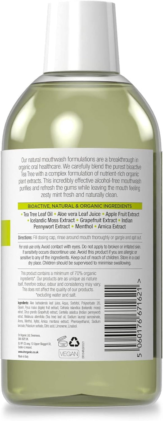 Dr. Organic Enjuague Bucal de Árbol de Té 500 ml
