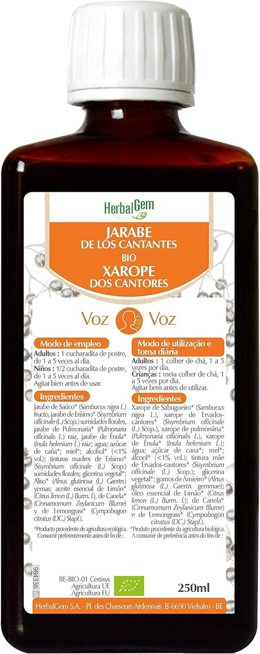 Herbalgem Jarabe de los Cantantes Bio 250 ml
