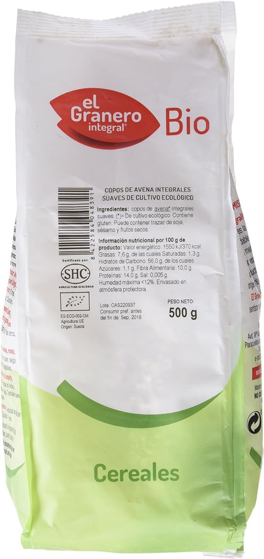 El Granero Integral Copos Avena Suaves Integral Bio 500 Gr