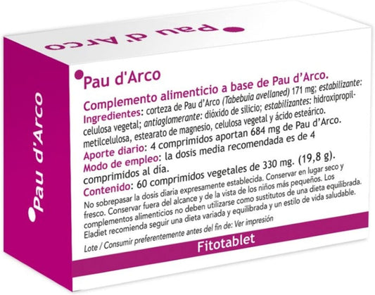 Eladiet Pau de Arco Fitotablet 60 Comprimidos
