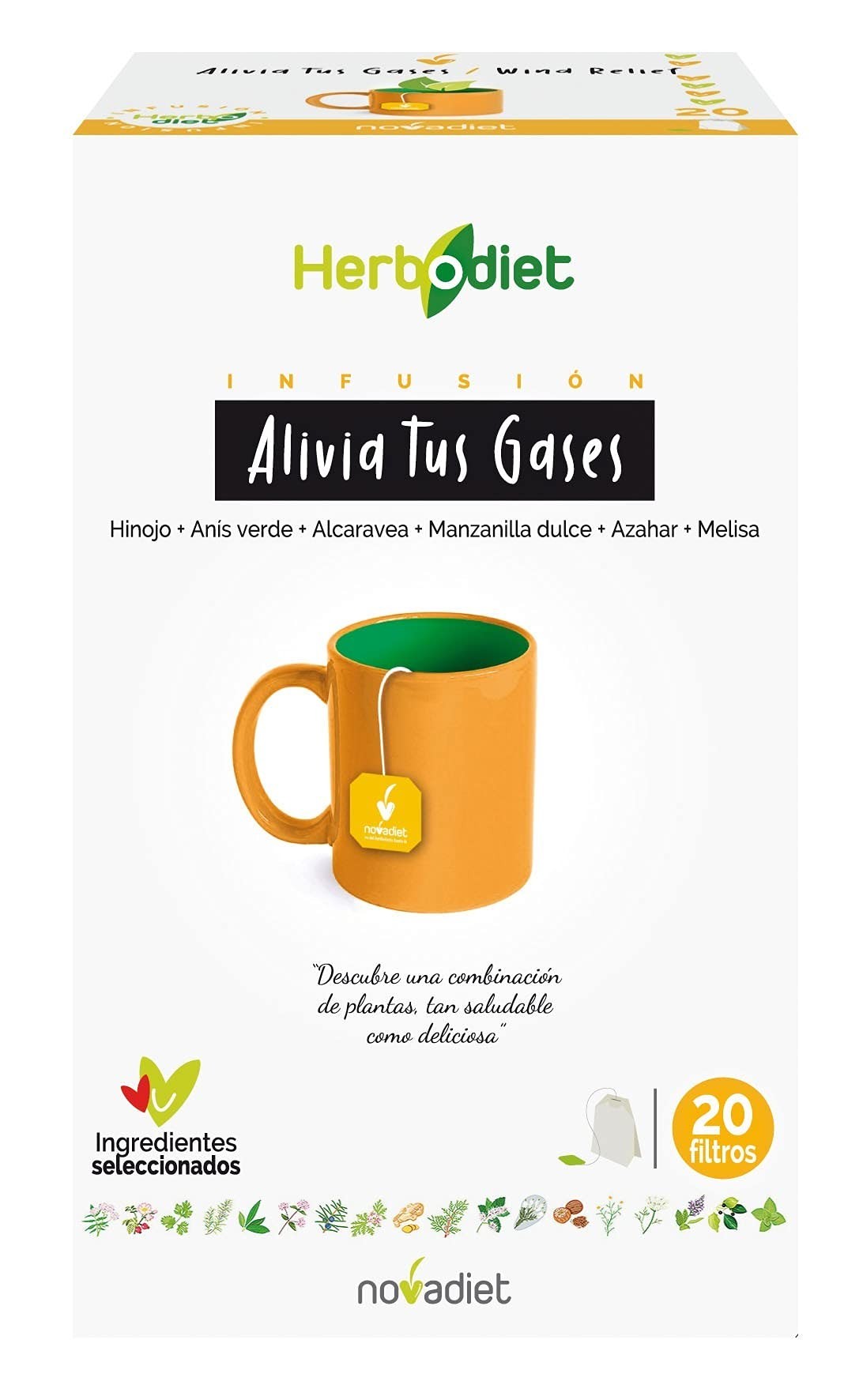 Novadiet Herbodiet Alivia Tus Gases 20 filtros