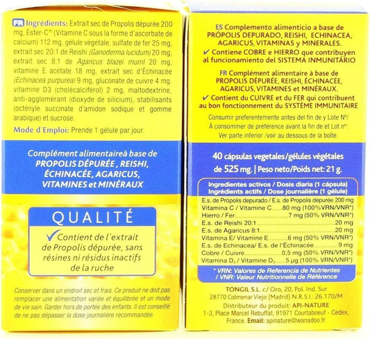 Tongil Apicol Própolis 40 Cápsulas Vegetales