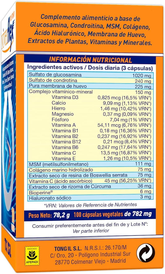 Tongil Nivelflex 782 mg 100 Cápsula