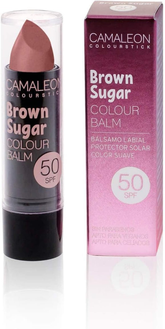 Chameleon Lip Balm with Color SPF50 Sugar Brown