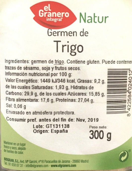 El Granero Integral Germen De Trigo 300 g